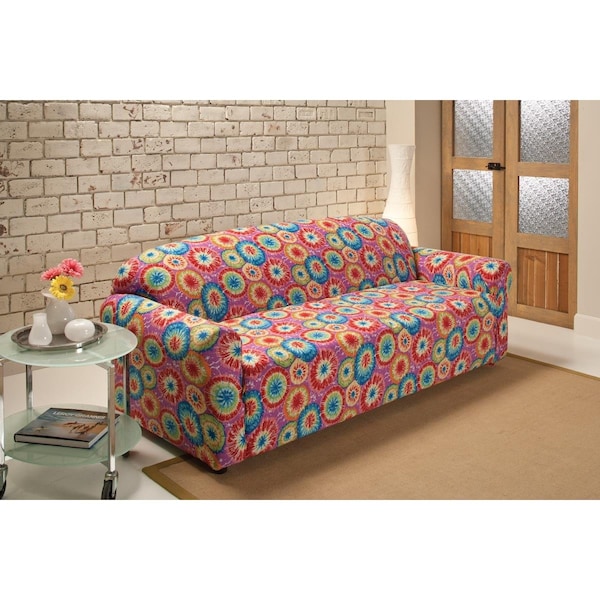 Madison Industries Madison Stretch Jersey Sofa Slipcover, Tie Dye MA335300 - main